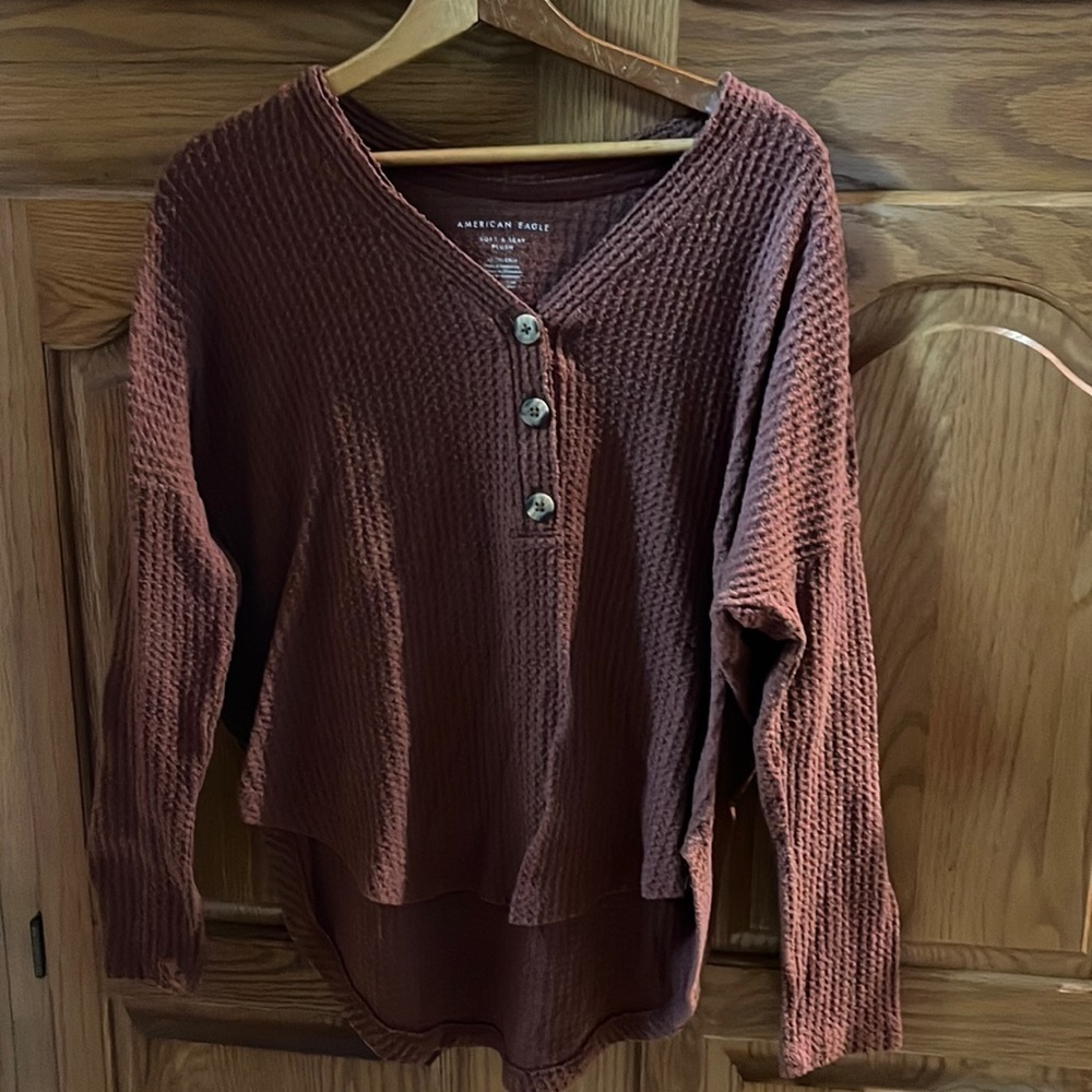 AE Waffle Knot Top